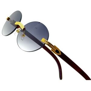 Rimless Sunglasses‎ Men Gradient Black Lens Sophisticated Classic Hip Hop Shades